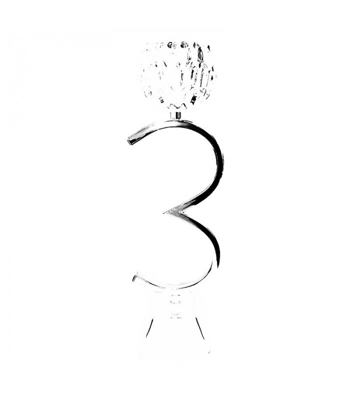 Porta Vela Numero 3 Plateado