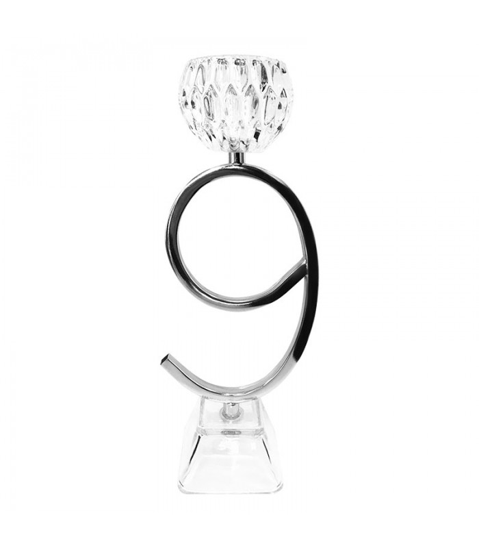 Porta Vela Numero 9 Plateado