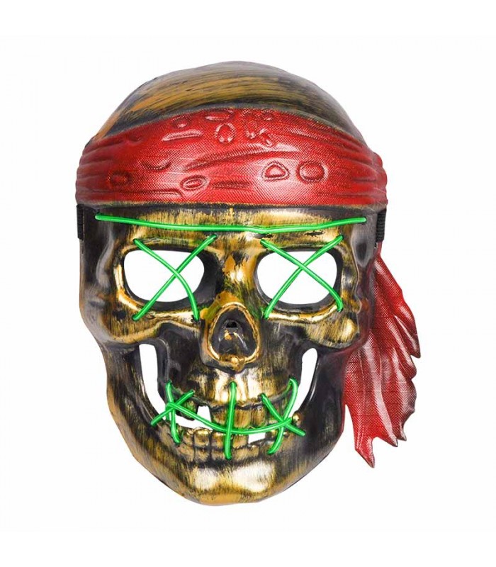 Mascara Pirata Calavera con Luz