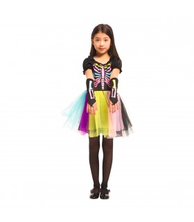 Disfraz Infantil Esqueleto de Arcoíris