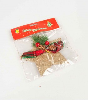 Adorno Navideño Estrella con Moño