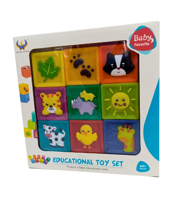 BLOCK CUBO D/GOMA 9PS