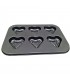 MOLDE P/CUPCAKE TEFLON 6 LUGAR  CORAZON