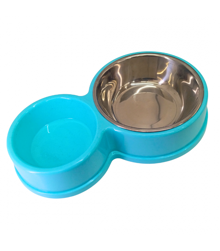 PLATO P/PERRO 2 LUGAR 450ML/250ML