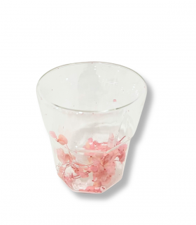 VASO D/VIDRIO C/FLOR