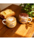TAZA D/VIDRIO C/FLOR GOOD MORNING