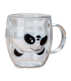 TAZA D/VIDRIO 1Ps C/PANDA