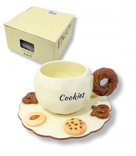 TAZA C/PLATO D/CERAMICA LIFE