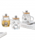 TAZA D/VIDRIO C/TAPA C/CUCHARA PANDA