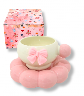 TAZA C/PLATO D/CERAMICA C/MOÑO