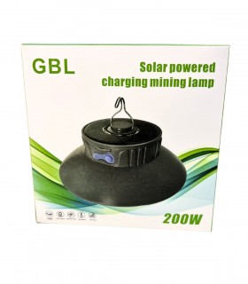 FOCO RECARGABLE C/PANEL SOLAR 200W