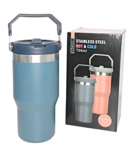 TERMO 700ML C/PICO - AZUL