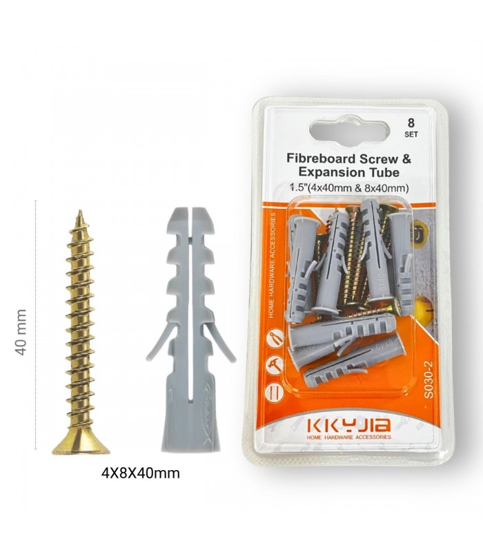 TARUGO C/TORNILLO 4X8X40MM 8PS