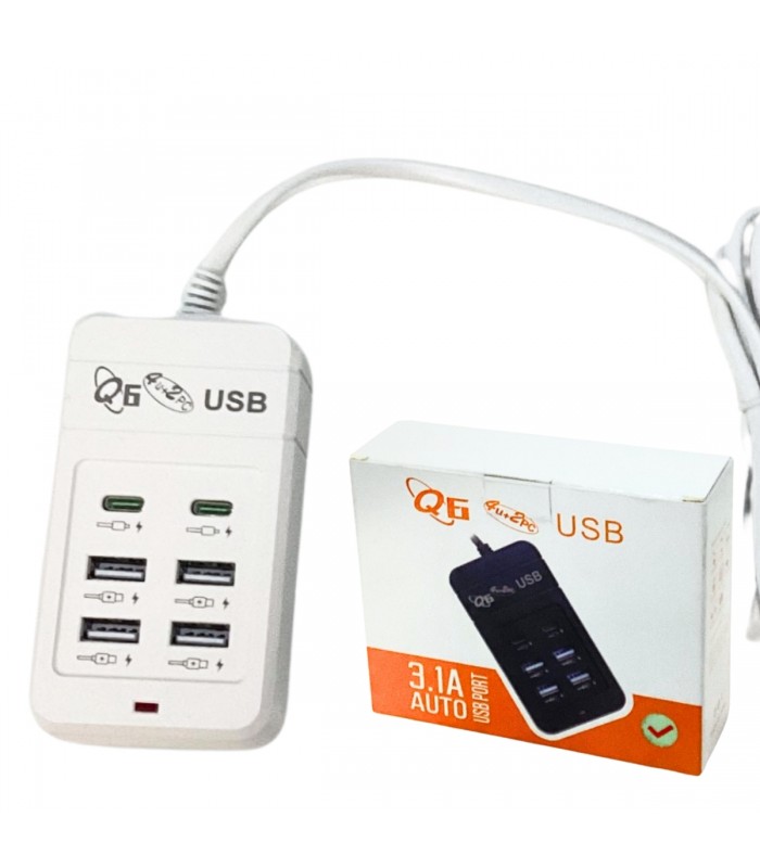 ADAPTADOR USB 6 SALIDAS 1500W