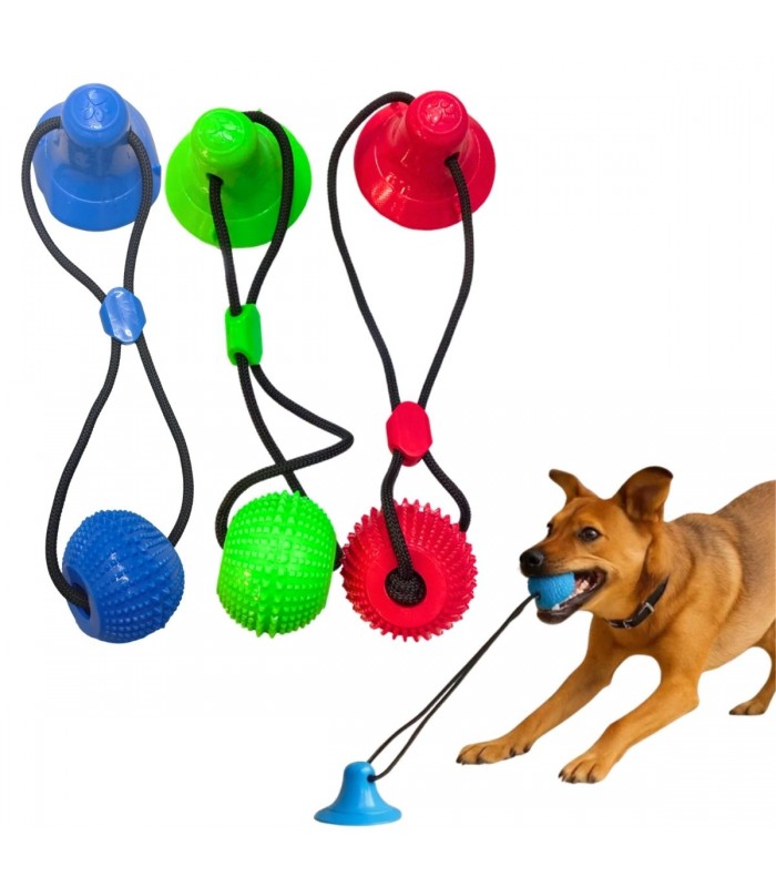 JUGUETE P/PERRO PELOTA C/VENTOSA