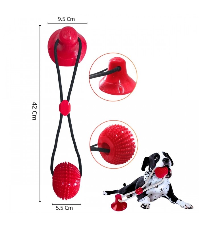 JUGUETE P/PERRO PELOTA C/VENTOSA