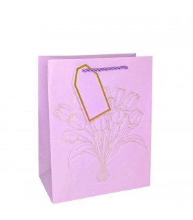 BOLSA P/REGALO 18X23CM PQ TULIPAN