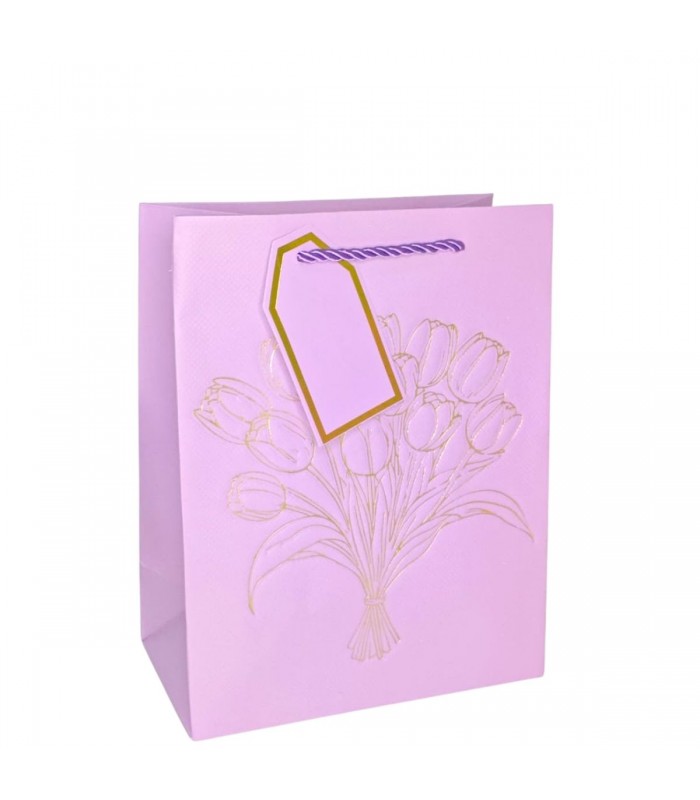 BOLSA P/REGALO 18X23CM PQ TULIPAN