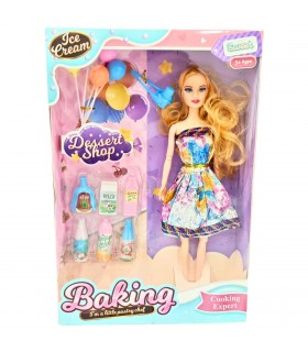MUÑECA CON ACCESORIO GLOBO BAKING