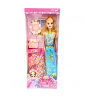 MUÑECA CON ACCESORIOS CARTERA BEAUTIFUL