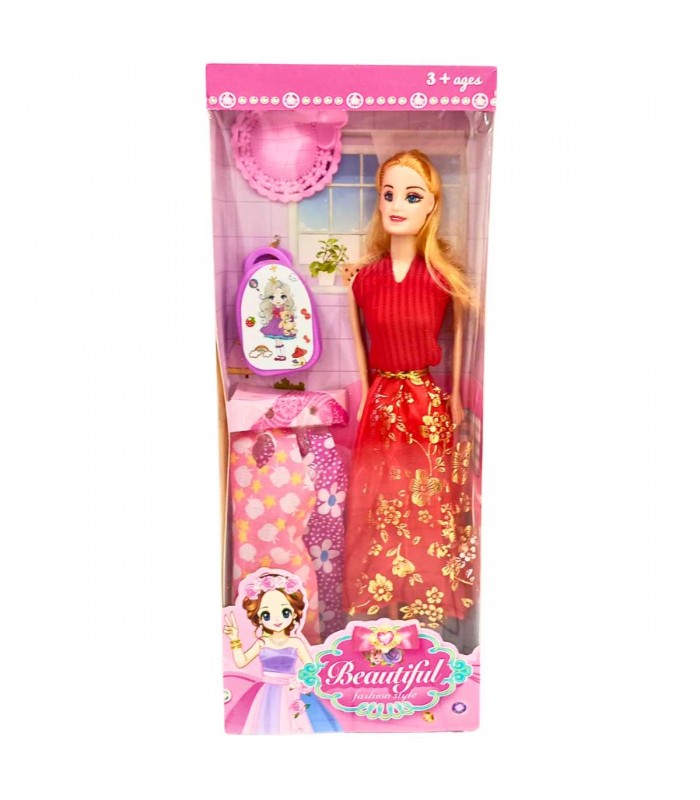 MUÑECA CON ACCESORIOS MALETA  BEAUTIFUL