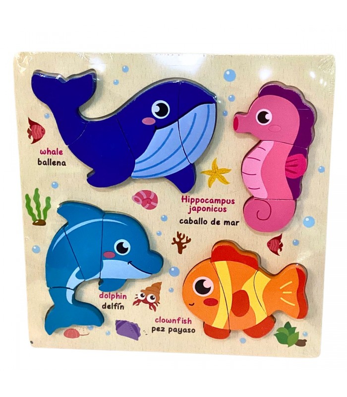 ROMPE CABEZA DE MADERA 18X18CM