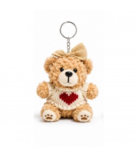 LLAVERO PELUCHE 1PS OSO CON ROPA