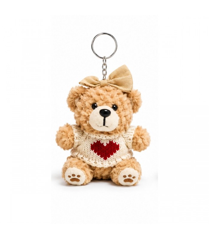 LLAVERO PELUCHE 1PS OSO CON ROPA