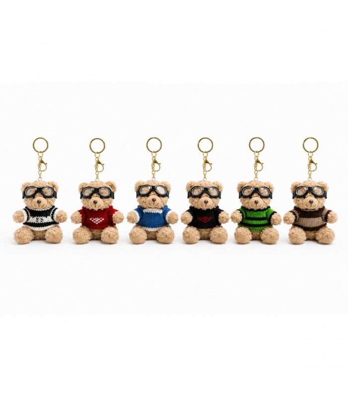 LLAVERO PELUCHE 1PS PERRO CON LENTE