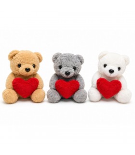 PELUCHE OSO CON CORAZÓN 16CM
