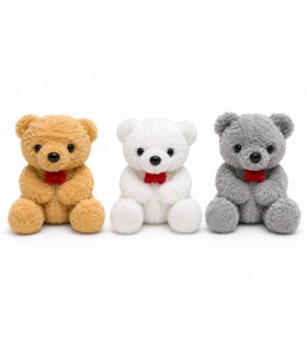 PELUCHE OSO C/FLOR 16CM