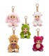 LLAVERO PELUCHE 1PS MUÑECA CON ROPA ANIMAL