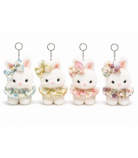 LLAVERO PELUCHE 1PS CONEJO CON ROPA
