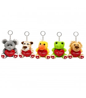 LLAVERO PELUCHE 1PS ANIMAL TE AMO
