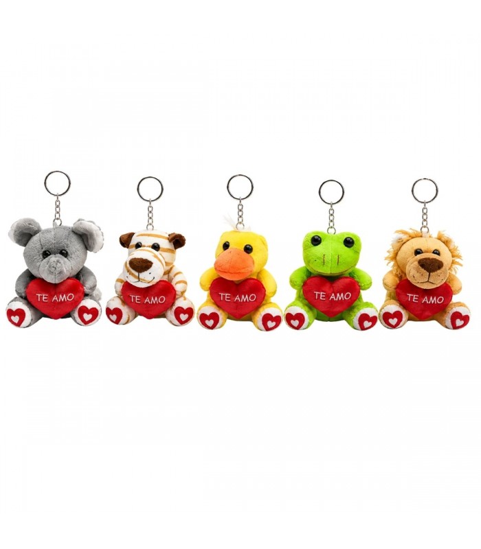 LLAVERO PELUCHE 1PS ANIMAL TE AMO