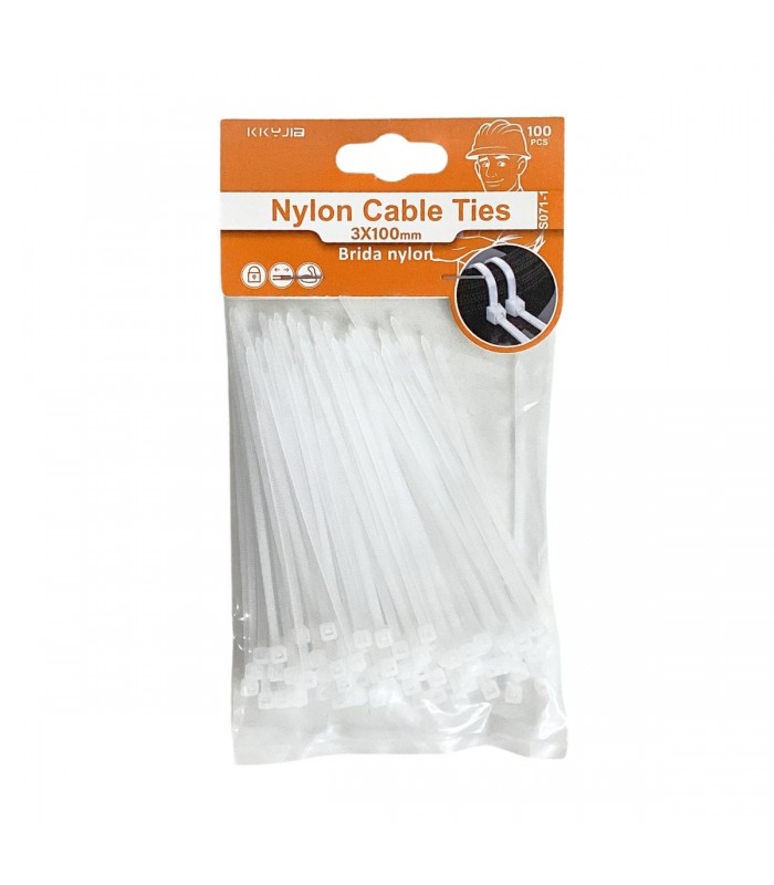 PRECINTA BLANCO 3X100MM  NYLON