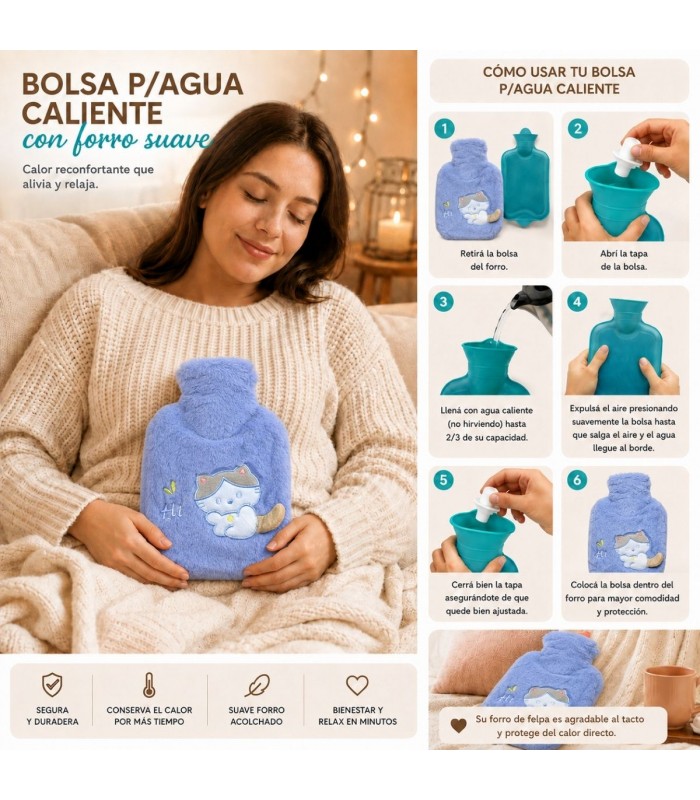 BOLSA P/AGUA CALIENTE C/FORRO